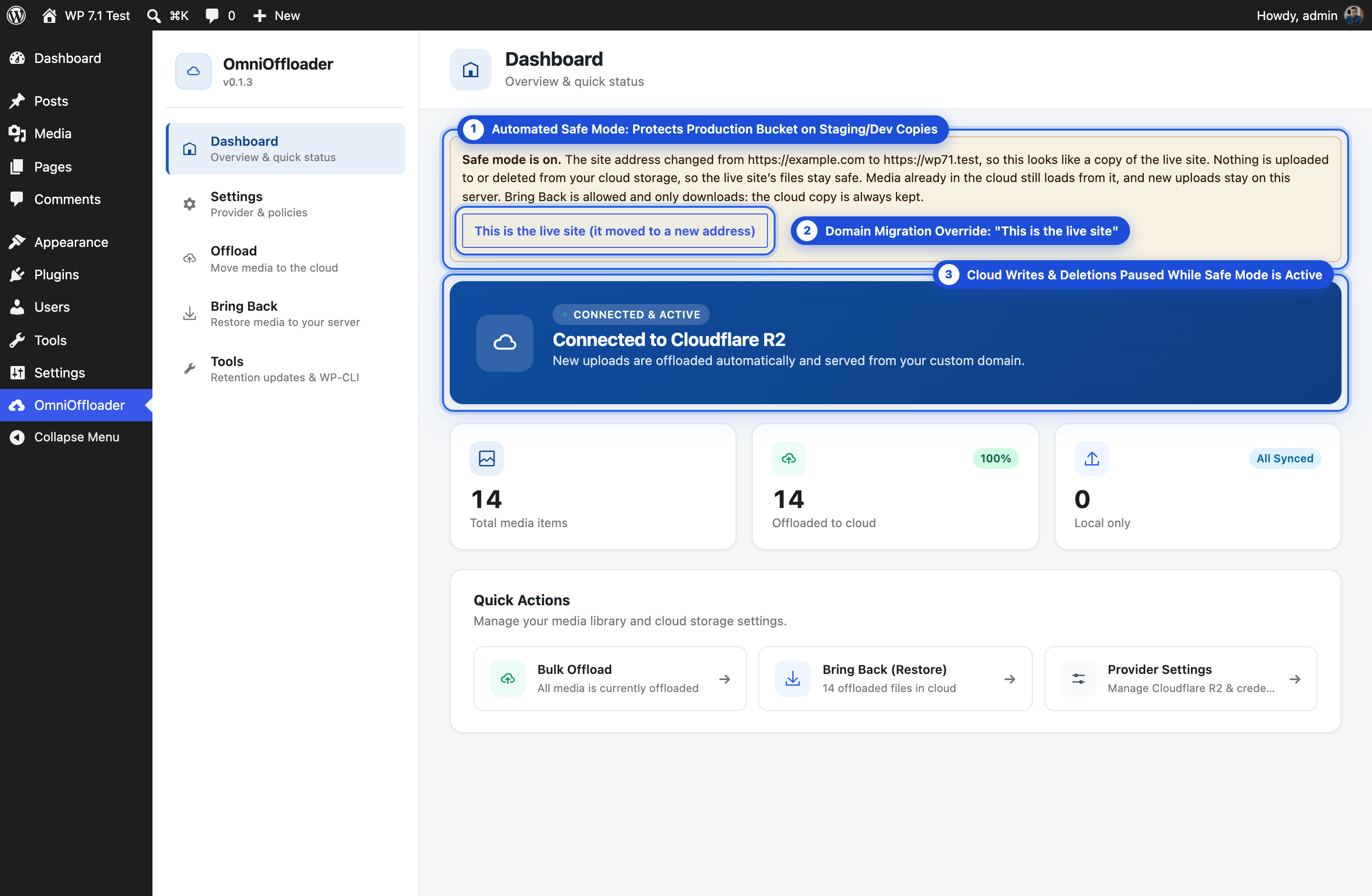 OmniOffloader Safe Mode Banner Warning
